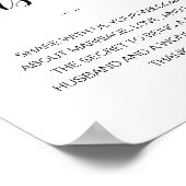 Weisheitsworte für die Hochzeitsratgeber Poster (Ecke)