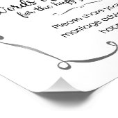 Weisheitsworte Hochzeitsschrift Foto drucken (Ecke)