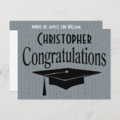 Weisheitsworte Moderne Graduationspartei Beratung Postkarte (Vorne/Hinten)