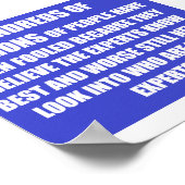 Weisheitswörter blau und weiß poster (Ecke)