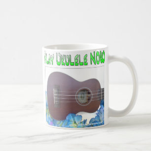Weiß 11-Unze-klassische Spiel Ukulele JETZT weiße Kaffeetasse