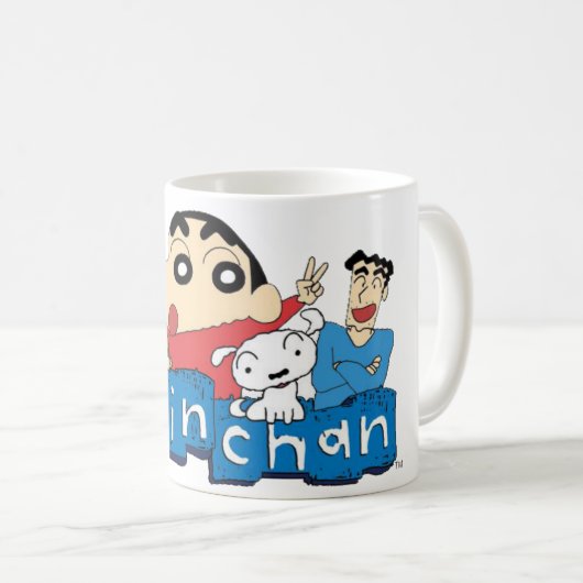 Weiß 11-Unze-klassische weiße Tasse shinchan (VorderseiteRechts)