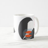 Weiß 11 Unze klassisches Tassen-/Fisch-Katzenbild Kaffeetasse (VorderseiteRechts)