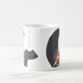 Weiß 11 Unze klassisches Tassen-/Fisch-Katzenbild Kaffeetasse (Mittel)