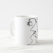Weiß 325-ml-klassische weiße Tasse. Kaffeetasse (Vorderseite Links)