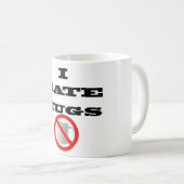 Weiß 325 ml-Tasse mit "mir hasse Tassen " (VorderseiteRechts)