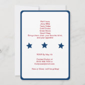 Weiß 4. Juli Hamburger Barbecue Einladung (Rückseite)