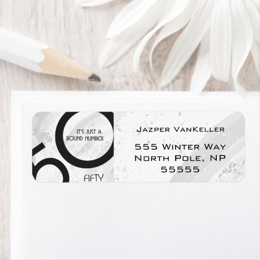 Weiß 50 Jahrzehnt Geburtstag (Insitu)