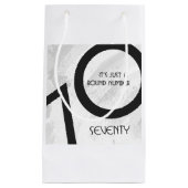 Weiß 70 Jahrzehnt Geburtstag Kleine Geschenktüte (Vorderseite)