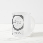 Weiß 70 Jahrzehnt Geburtstag Mattglastasse (VorderseiteRechts)