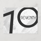 Weiß 70 Jahrzehnt Geburtstag Postkarte (Vorderseite)