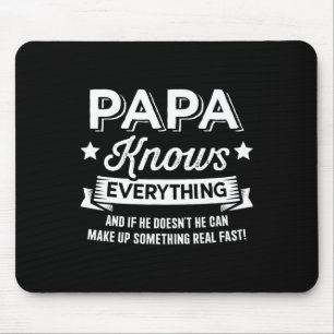 Weiß alles für Opa zum Vatertag zum Geburtstag Mousepad