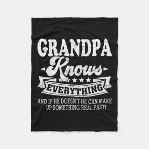 Weiß alles Shirt Funny Vatertag Vater Papa Fleecedecke