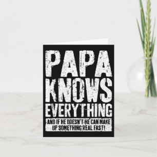Weiß-alles Vatertag Papa-Shirt Karte