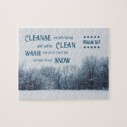 Weiß als Schnee, Bibelverse Puzzle (Horizontal)