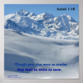 Weiß als Schneeplakat Poster (Vorne)