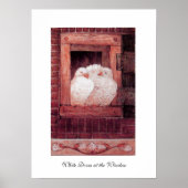 WEISS AM FENSTER, antikes rosa Poster (Vorne)