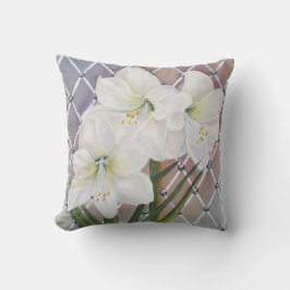 WEISS AMARYLLIS MIT MONOGRAMM KISSEN