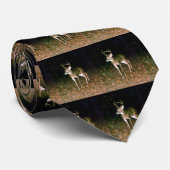 Weiß-angebundene Dollar-Rotwild Krawatte (Gerollt)