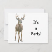 Weiß angebundene Rotwild-Dollar-Einladung Einladung (Vorderseite)