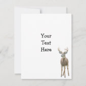 Weiß angebundene Rotwild-Dollar-Einladung Einladung (Rückseite)