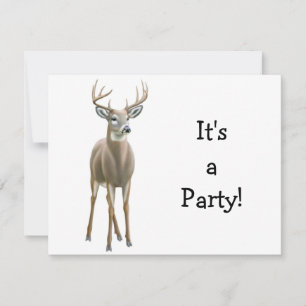 Weiß angebundene Rotwild-Dollar-Einladung Einladung