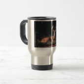 Weiß angebundene Rotwild-Reise TASSE (Vorderseite Links)