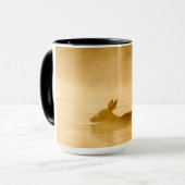 Weiß-angebundener Rotwild-Crossing See Tasse (Vorderseite Links)