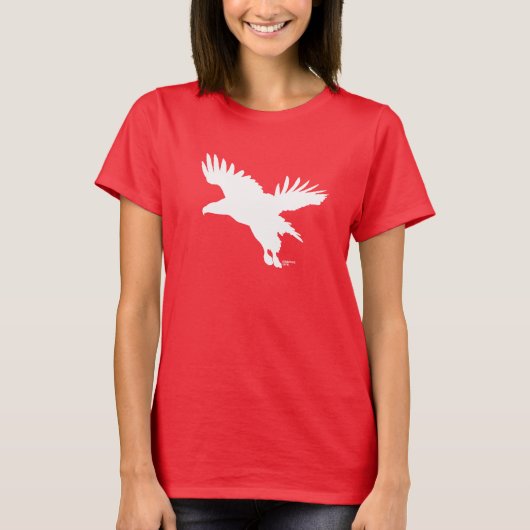Weiß angebundenes Eagle durch grafischen T-Shirt (Vorderseite)