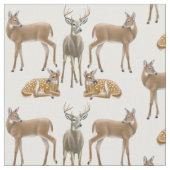 Weiß angebundenes Rotwild-Familien-Gewebe Stoff (Nahaufnahme)
