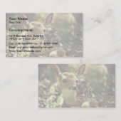 Weiß-angebundenes Rotwild-Kitz Visitenkarte (Vorne/Hinten)