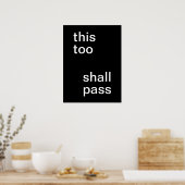 Weiß "auch das soll passieren" auf Schwarz Poster (Küche)