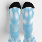 Weiß auf Baby Blue Medium Horiz. Polka Dots Socks Socken (Oben)