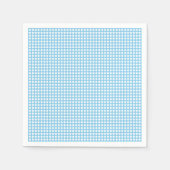 Weiß auf Baby Blue Small Horiz. Polka Dots Paper Serviette (Vorderseite)