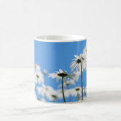 Weiß auf Blau Kaffeetasse (Mittel)