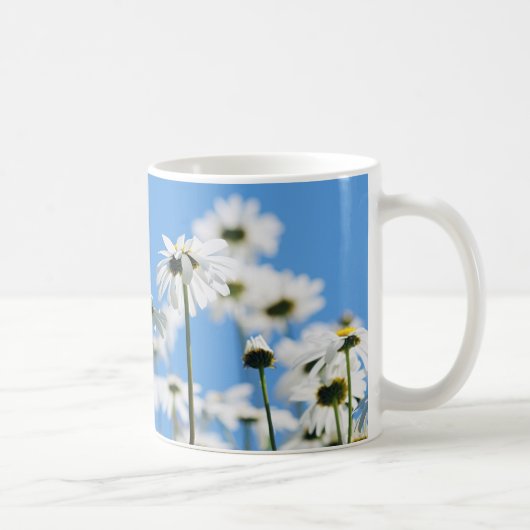 Weiß auf Blau Kaffeetasse (Rechts)