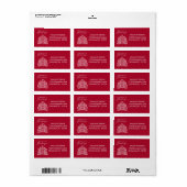 Weiß auf dem skandinavischen Weihnachtsbaum der No Adressaufkleber (Vorne)