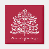 Weiß auf dem skandinavischen Weihnachtsbaum der No Magnet (Vorne)