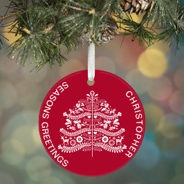 Weiß auf dem skandinavischen Weihnachtsbaum der No Ornament