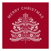 Weiß auf dem skandinavischen Weihnachtsbaum der No Poster (Vorderseite)