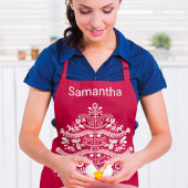 Weiß auf dem skandinavischen Weihnachtsbaum der No Schürze