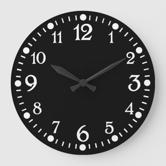 Weiß auf der Vintagen Schwarzen Schreibmaschine Wa Große Wanduhr (Vorderseite)
