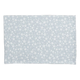 Weiß auf Dusty Blue | Muster für Linoldruckstars Kissenbezug