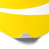 Weiß auf Gold Om Symbol Poster (Ecke)