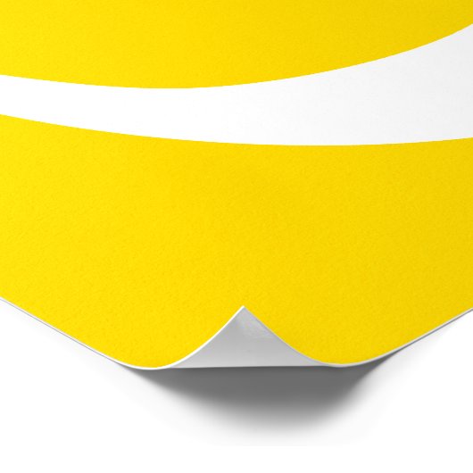 Weiß auf Gold Om Symbol Poster (Ecke)