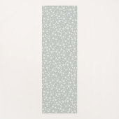 Weiß auf grau-grün | Muster für Linoldruckstars Yogamatte (Vorderseite)