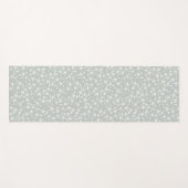 Weiß auf grau-grün | Muster für Linoldruckstars Yogamatte (Vorderseite (Horizontal))