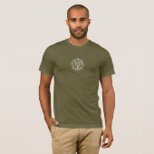 Weiß auf grauem Hemd OD Green T-Shirt (Vorne ganz)