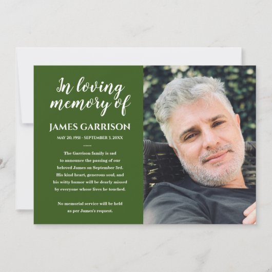 Weiß auf Grün in der Ankündigung des Fotos "Love M (Vorderseite)