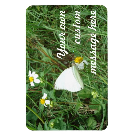 Weiß auf Grün Personalisiert Magnet (Vertikal)